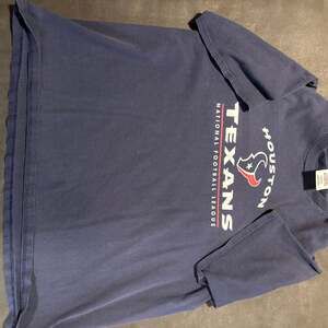Vintage Houston Texans Logo Athletic T-Shirt Navy Blue Men's XL